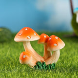Maxbell 9Pcs Mini Mushrooms Figurines Miniature Garden Ornaments for Cake Decoration