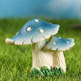 Maxbell 9Pcs Mini Mushrooms Figurines Miniature Garden Ornaments for Cake Decoration