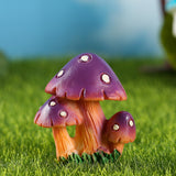 Maxbell 9Pcs Mini Mushrooms Figurines Miniature Garden Ornaments for Cake Decoration