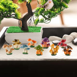 Maxbell 9Pcs Mini Mushrooms Figurines Miniature Garden Ornaments for Cake Decoration