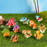 Maxbell 9Pcs Mini Mushrooms Figurines Miniature Garden Ornaments for Cake Decoration