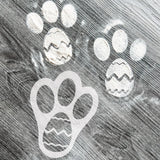 Maxbell Easter Bunny Footprint Stencil Easter Eggs Painting Stencil for Party Garden