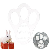Maxbell Easter Bunny Footprint Stencil Easter Eggs Painting Stencil for Party Garden