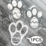 Maxbell Easter Bunny Footprint Stencil Easter Eggs Painting Stencil for Party Garden