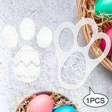 Maxbell Easter Bunny Footprint Stencil Easter Eggs Painting Stencil for Party Garden
