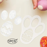 Maxbell Easter Bunny Footprint Stencil Easter Eggs Painting Stencil for Party Garden