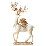 Maxbell 2Pcs Deer Statues Collection Tabletop Ornaments for Cabinet Desk Living Room