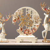 Maxbell Fu Character Statue Tabletop Ornament for Bookshelf Office Table Centerpiece