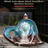 Maxbell Backflow Incense Holder Figurine Creative Aroma Ornament for Desk Table Yoga