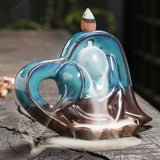 Maxbell Backflow Incense Holder Figurine Creative Aroma Ornament for Desk Table Yoga