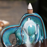 Maxbell Backflow Incense Holder Figurine Creative Aroma Ornament for Desk Table Yoga