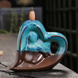Maxbell Backflow Incense Holder Figurine Creative Aroma Ornament for Desk Table Yoga