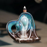 Maxbell Backflow Incense Holder Figurine Creative Aroma Ornament for Desk Table Yoga