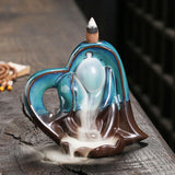 Maxbell Backflow Incense Holder Figurine Creative Aroma Ornament for Desk Table Yoga