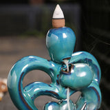 Maxbell Backflow Incense Burner Collection Love Heart Statue for Living Room Bedroom