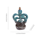 Maxbell Backflow Incense Burner Collection Love Heart Statue for Living Room Bedroom