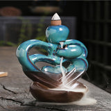 Maxbell Backflow Incense Burner Collection Love Heart Statue for Living Room Bedroom
