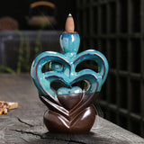 Maxbell Backflow Incense Burner Collection Love Heart Statue for Living Room Bedroom