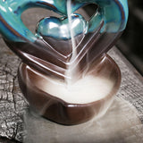 Maxbell Backflow Incense Burner Collection Love Heart Statue for Living Room Bedroom