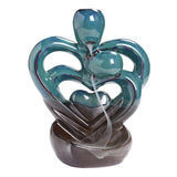 Maxbell Backflow Incense Burner Collection Love Heart Statue for Living Room Bedroom
