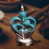 Maxbell Backflow Incense Burner Collection Love Heart Statue for Living Room Bedroom