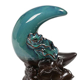 Maxbell Backflow Incense Burner Gift Table Centerpiece for Spa Table Living Room Blue