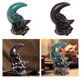 Maxbell Backflow Incense Burner Gift Table Centerpiece for Spa Table Living Room Blue