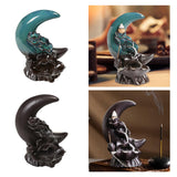 Maxbell Backflow Incense Burner Gift Table Centerpiece for Spa Table Living Room Blue