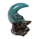 Maxbell Backflow Incense Burner Gift Table Centerpiece for Spa Table Living Room Blue