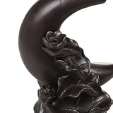 Maxbell Backflow Incense Burner Gift Table Centerpiece for Spa Table Living Room Black