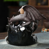 Maxbell Backflow Incense Burner Dragon Waterfall Incense Burner for Table Meditation