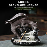 Maxbell Backflow Incense Burner Dragon Waterfall Incense Burner for Table Meditation