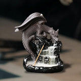 Maxbell Backflow Incense Burner Dragon Waterfall Incense Burner for Table Meditation