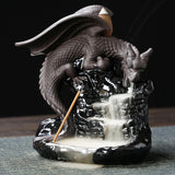 Maxbell Backflow Incense Burner Dragon Waterfall Incense Burner for Table Meditation