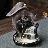 Maxbell Backflow Incense Burner Dragon Waterfall Incense Burner for Table Meditation