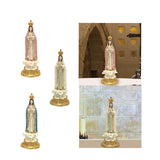 Maxbell Our Lady of Fatima Figure Resin Chapel Collection Blessed Mary Statue pink