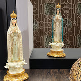 Maxbell Our Lady of Fatima Figure Resin Chapel Collection Blessed Mary Statue pink