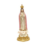 Maxbell Our Lady of Fatima Figure Resin Chapel Collection Blessed Mary Statue pink