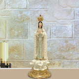 Maxbell Our Lady of Fatima Figure Resin Chapel Collection Blessed Mary Statue beige