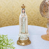 Maxbell Our Lady of Fatima Figure Resin Chapel Collection Blessed Mary Statue beige