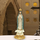 Maxbell Our Lady of Fatima Figure Resin Chapel Collection Blessed Mary Statue blue