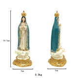 Maxbell Our Lady of Fatima Figure Resin Chapel Collection Blessed Mary Statue blue