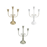 Maxbell 3 Arms Candle Holder Metal Candelabra for Dining Table Party Home Decoration golden