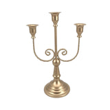 Maxbell 3 Arms Candle Holder Metal Candelabra for Dining Table Party Home Decoration golden
