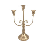 Maxbell 3 Arms Candle Holder Metal Candelabra for Dining Table Party Home Decoration golden