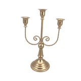 Maxbell 3 Arms Candle Holder Metal Candelabra for Dining Table Party Home Decoration golden