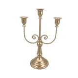 Maxbell 3 Arms Candle Holder Metal Candelabra for Dining Table Party Home Decoration golden