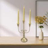 Maxbell 3 Arms Candle Holder Metal Candelabra for Dining Table Party Home Decoration golden