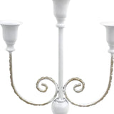 Maxbell 3 Arms Candle Holder Metal Candelabra for Dining Table Party Home Decoration white