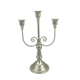 Maxbell 3 Arms Candle Holder Metal Candelabra for Dining Table Party Home Decoration silvery